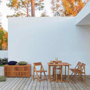 Sedia da Giardino Birra 44x47x78 h cm in Legno Marrone