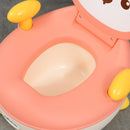 Vasino per Bambini 34,5x35x23 cm con Schienale Vaschetta Rimovibile e Braccioli Rosa