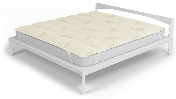 Surmatelas rembourré matelassé avec élastiques crème Différentes tailles sconto