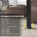 Gazebo Pergola con 3 Tettucci Regolabili 300x350 cm in Acciaio e Poliestere Grigio Chiaro      