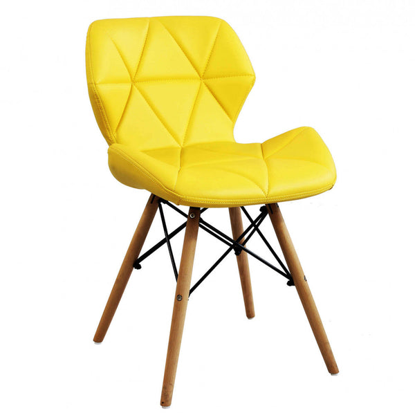 Chaise Annapolis Jaune 41x49x71 h cm en Similicuir Jaune acquista