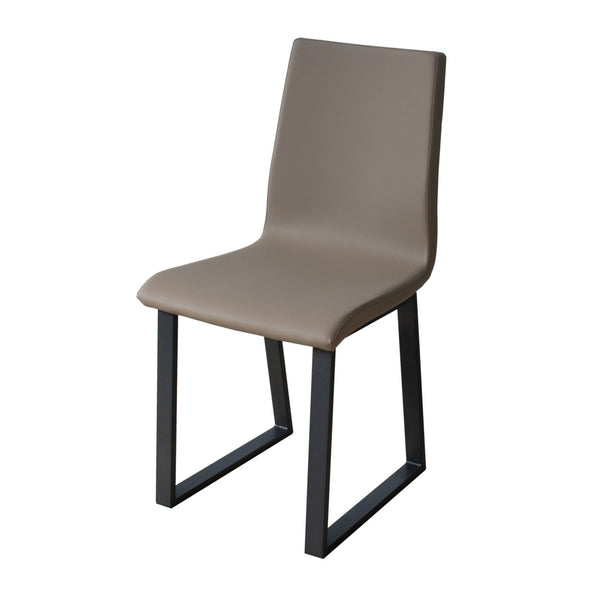 Chaise Baffy 40/44x42x86 cm Pieds anthracite simili cuir Gris sconto