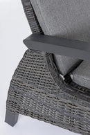 Lettino con Cuscini Britton Antracite in Alluminio