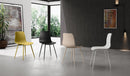 Set 4 Sedie Cover 50x58x85 cm in Polipropilene Nero       
