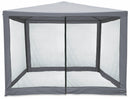 Gazebo da Giardino in Metallo 3x3m con Zanzariera Soriani Dakar Grigio