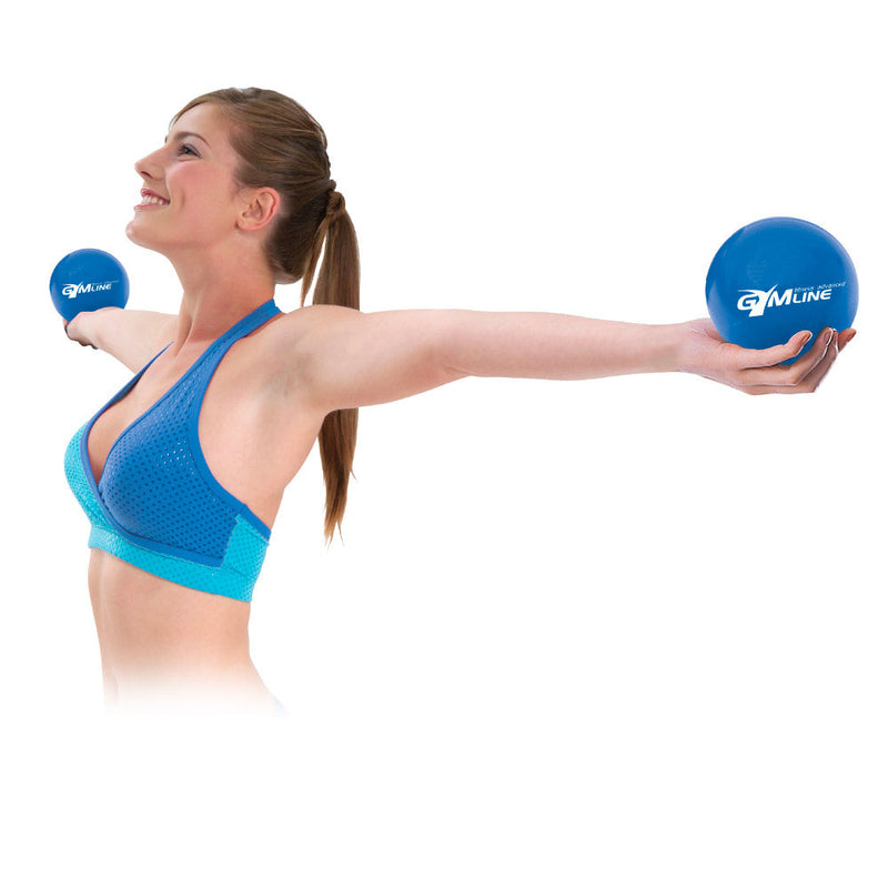 Coppia di Palle Gymball da 500 gr per Esercizi di Mobilità Blu