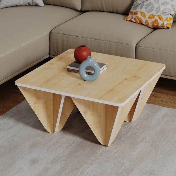 Table basse design pour salon 80x80x38 cm Chêne diamant acquista
