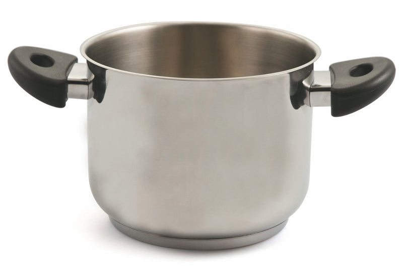 Pentola Antiaderente in Acciaio Inox Ø22cm Triplo Fondo 2 Manici Soriani Mia