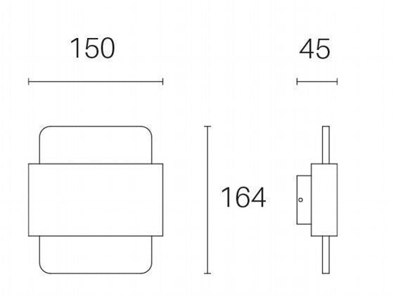 Applique da Esterno a LED 6W+6W 4000K Sovil Bianco