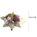 Set 2 Bouquet Artificiali con Protea e Cavolo H 31 cm