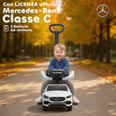 Macchina Cavalcabile per Bambini 1-3 Anni Convertibile in Passeggino con Licenza Mercedes in PP Bianco      