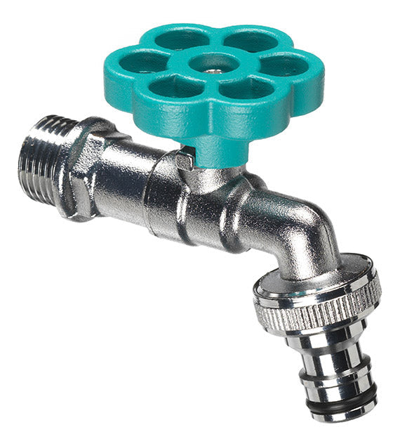 online Robinet à bille pour fontaine de jardin avec fleur colorée Belfer RUB/029 Turquoise