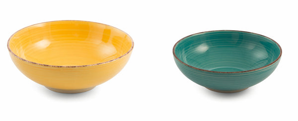Set de 2 Saladiers Grès VdE Tivoli 1996 Baita Gialla et Turquoise online