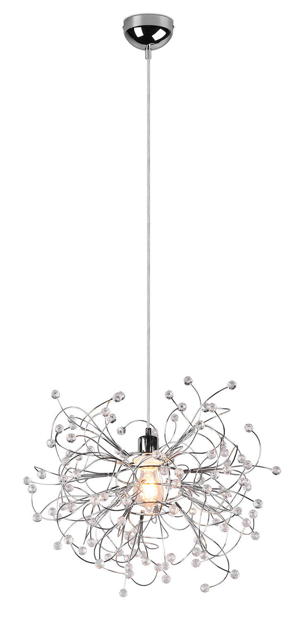 Lampada a Sospensione da Interno Attacco E27 in Metallo Cromo prezzo