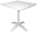 Vorghini Calipso Table de jardin carrée en aluminium blanc 70x70 cm