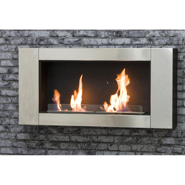 Cheminée Bioéthanol Murale 110x16x54 cm Gris Argent prezzo