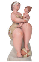 Donnina Positano con Figlio in Braccio 10x9,4x23,2 cm in Resina
