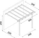 Pergola Addossata 300x240 cm in Legno