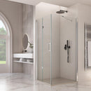 Box Doccia Angolare 1 Anta a Libro in Cristallo Trasparente 6mm H195 Bonussi Eloisa Varie Misure