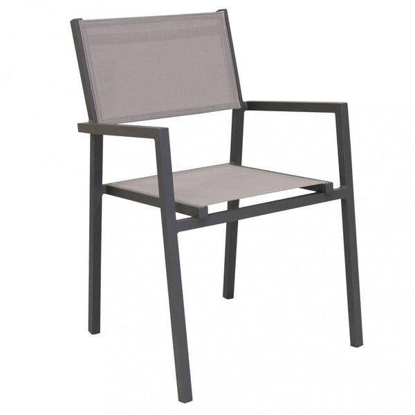 Fauteuil empilable Havana 55x57x85 h cm en Textilène Taupe online