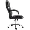 Poltrona Direzionale da Ufficio Ergonomica in Similpelle Nero 