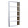 Bibliothèque Alisha 90x23,5x180 h cm en aggloméré bilaminé blanc