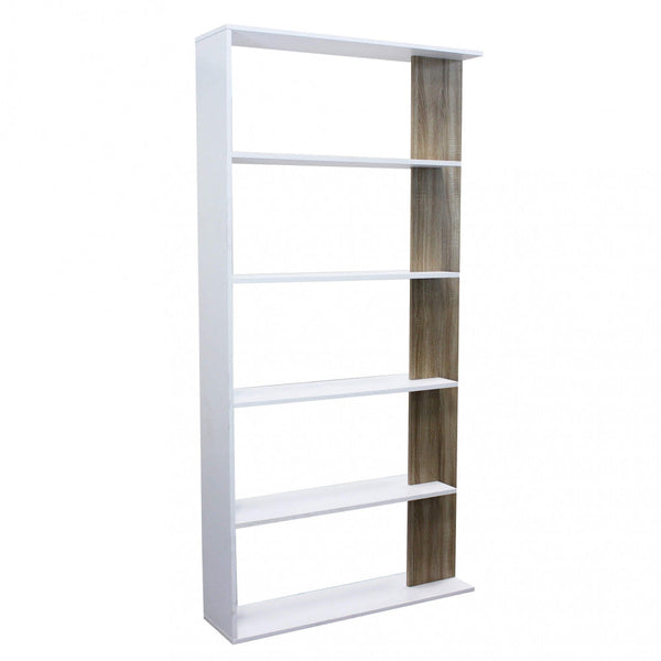 Bibliothèque Alisha 90x23,5x180 h cm en aggloméré bilaminé blanc acquista