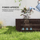 Letto per Orto Rialzato a Fondo Aperto 240x120x30 cm da 835L in Acciaio Grigio Scuro  