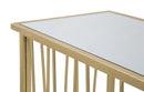 Console Amelie 120x43x80 cm in Ferro e Vetro Oro