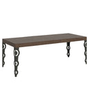 Tavolo Allungabile 160-420x90x77 cm Karamay Premium Noce Telaio Antracite 