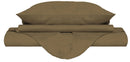 Copripiumino Matrimoniale con Sacco e Federe Tinta Unita Nocciola