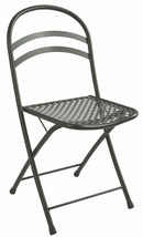Set 4 Sedie Pieghevoli da Giardino 42x52x81 cm in Acciaio RD Italia Flipper Antracite