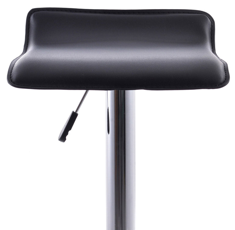 Sgabello con Alzata a Gas e Seduta Girevole in Similpelle Vandi Bianco