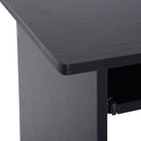 Scrivania Moderna Porta PC e Ripiano Tastiera Estraibile 80x45x75 cm Nero  