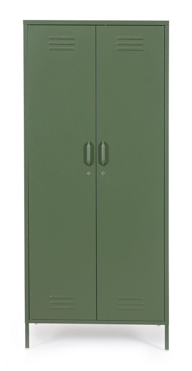 Armadio 2 Ante 50x80x185 cm Cambridge in Acciaio Verde