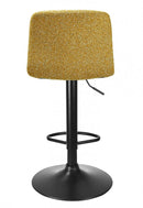 Set 2 Sgabelli Bar 41x46x86/107 cm in Poliestere Rafael Nero-Senape