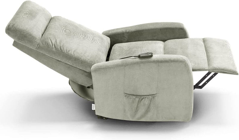 Poltrona Alzapersona Elettrica 2 Motori 67x75x110 cm in Tessuto Seattle Corda