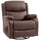 Poltrona Relax Reclinabile 87x97X100 cm con 8 Punti Massaggianti Riscaldanti e Poggiapiedi Marrone