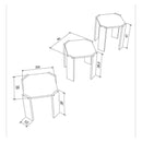 Tavolino da caffè impilabile 44,5x44,5x36 cm Nido Hansel bianco nero