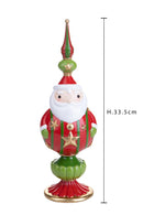 Statuina Babbo Natale con Puntale 33,5 cm in Resina