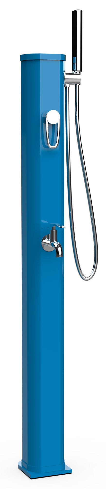 online Mini Doccia Solare da Giardino 20L Miscelatore Lavapiedi e Doccetta Blu Capri