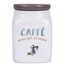 Barattolo Caffe 9,5x9,5x14,5 cm in New Bone China VdE Tivoli 1996 Le Travisate Bianco