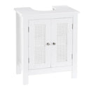 Mobile Sottolavabo da Bagno Sottolavello in Legno Bianco con Mensola 48x30x60 cm