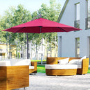 Ombrellone Decentrato da Giardino in Metallo Ø3x2.6m Bordeaux 