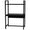 Scaffale da Scrivania Multiuso 3 Ripiani 53x35x80 cm per Stampante Ufficio in MDF Nero