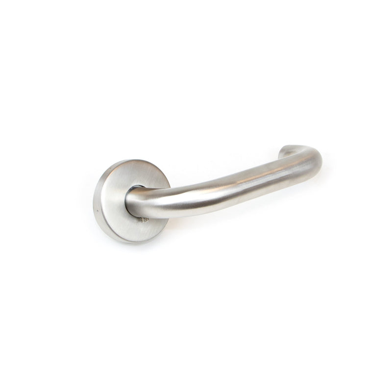 Maniglie per Porta da Interno con Rosetta Ø53 mm Modello u Acciaio Nickel Satinato. Emuca