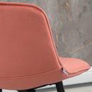 Set 2 Sgabelli con Schienale 45x47x88 cm in Poliestere Rosso