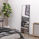 Specchio da Terra Moderno 40x4x150 cm Design Autoportante o da Parete a Figura Intera Nero  