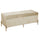 Banc de rangement 115x40xh45 cm en tissu velours crème