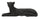 Statua Leopardo Sdraiato Nero 38x12,5x15,3 cm in Poliresina